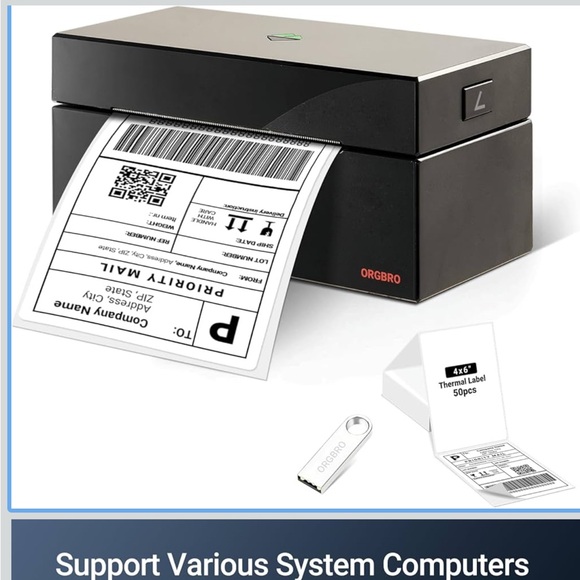 Thermal Label Printer - White - Picture 1 of 2